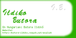 ildiko butora business card
